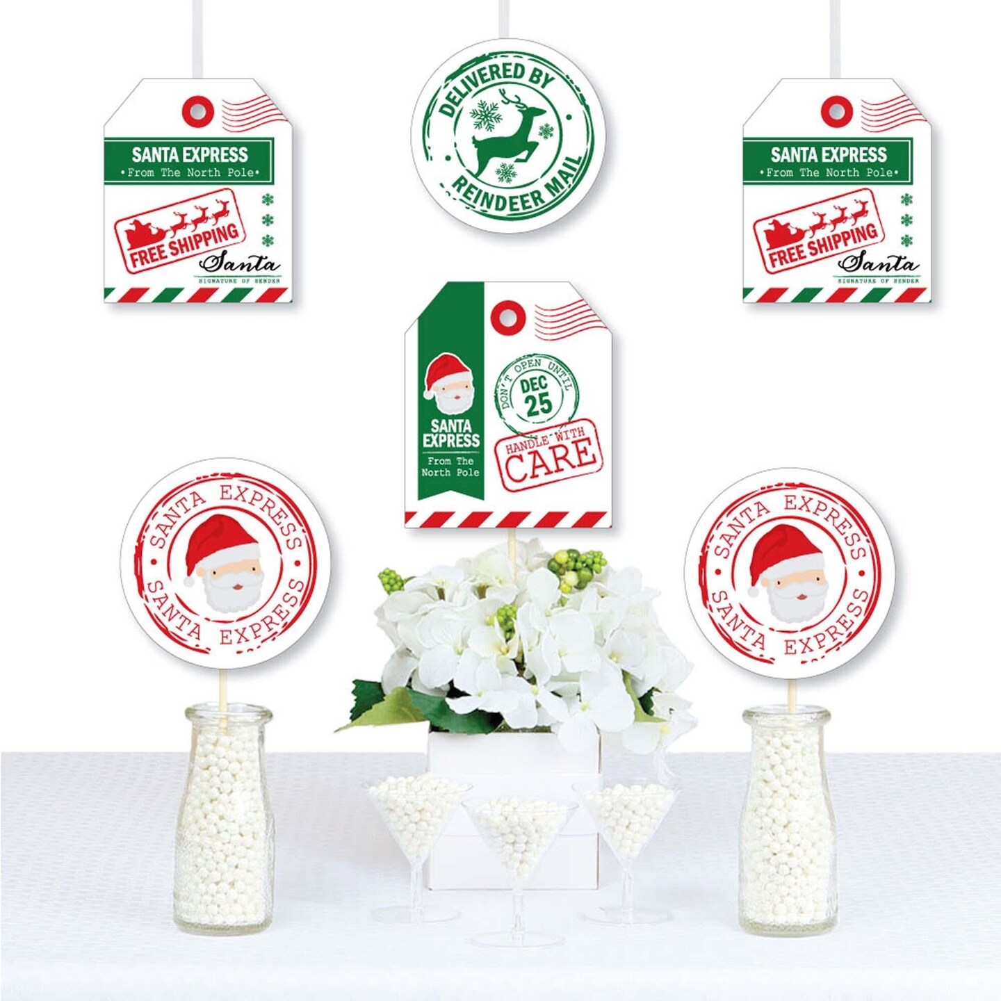 Big Dot of Happiness Santa&#x27;s Special Delivery - Gift Tag Decorations DIY From Santa Claus Christmas Essentials - Set of 20