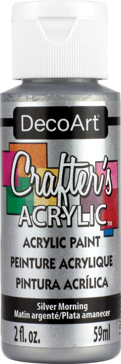 DecoArt Acrylic Paint, 2 Fl Oz (Pack of 1), Silver Morning