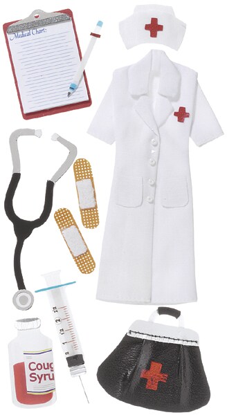 Jolee's Boutique Le Grande Dimensional Stickers - Nurse, 9pcs