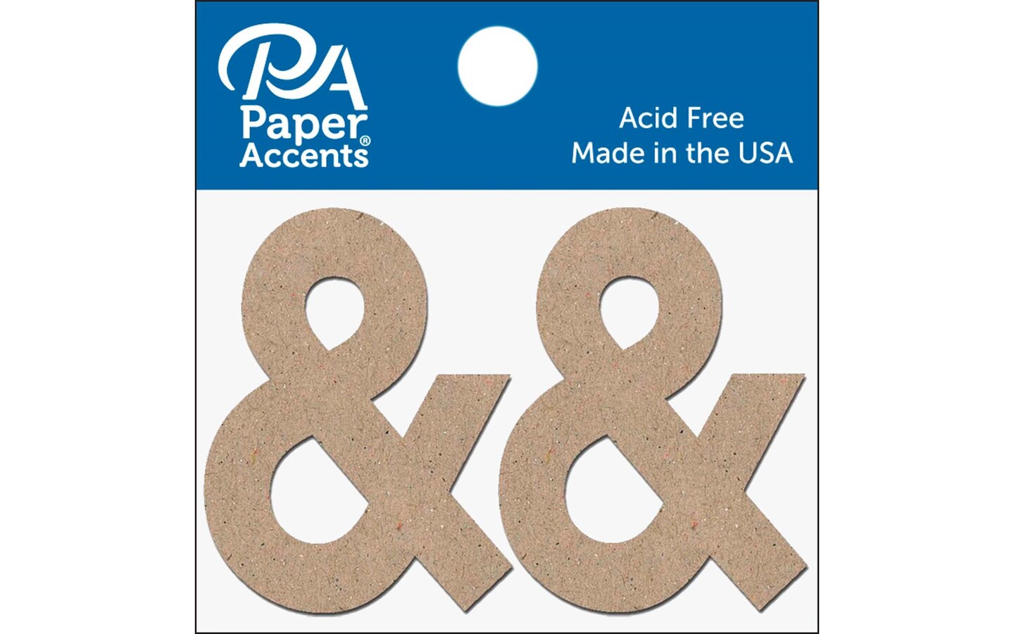 Chipboard Punctuation 2&#x22; Ampersand 2pc Natural