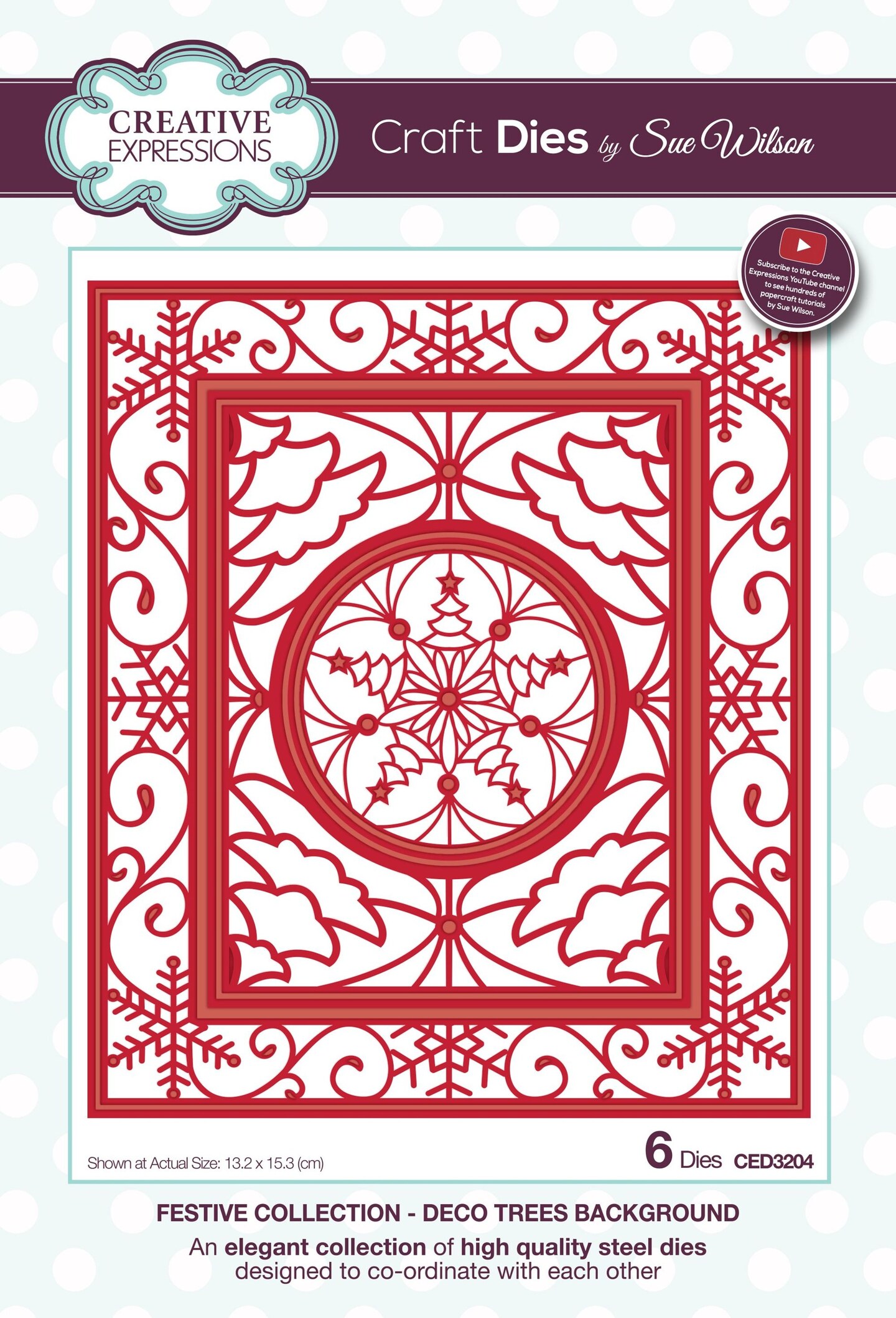 Dies by Sue Wilson Festive Deco Trees Background | Michaels