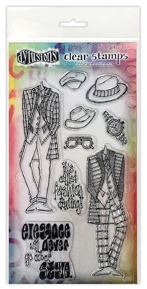 Dyan Reaveley&#x27;s Dylusions Couture Stamp Set-A Day At The Races, Duo