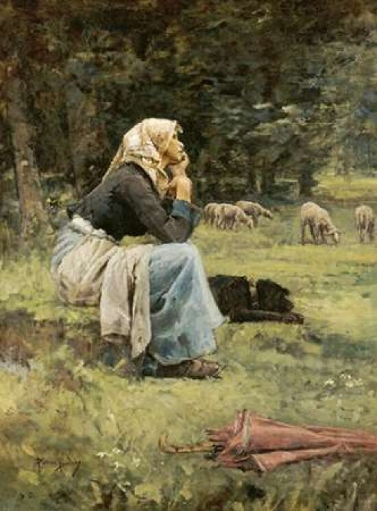 A Young Shepherdess Poster Print by Pierre Billet - Item # VARPDX265942