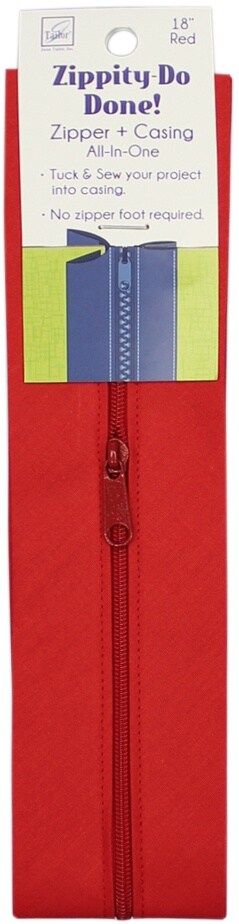 June Tailor Zippity-Do-Done Zipper 18&#x22;-Red