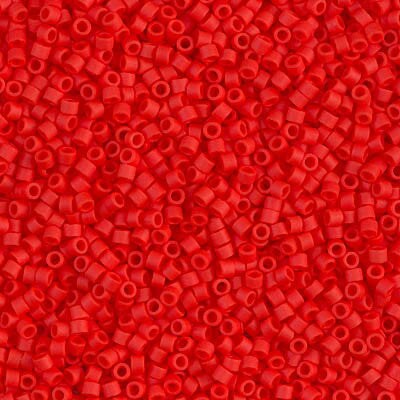 Miyuki Delica Bead 11/0, DB0757, Matte Opaque Vermillion Red, 5 grams