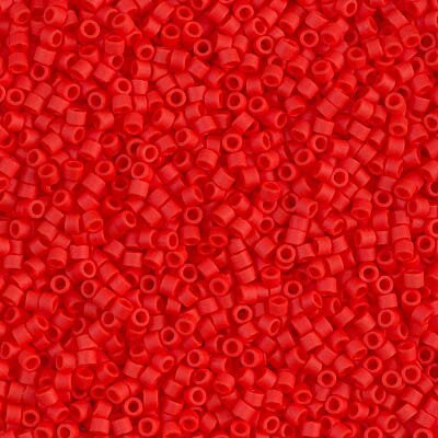 Miyuki Delica Bead 11/0 - DB0757 - Matte Opaque Vermillion Red