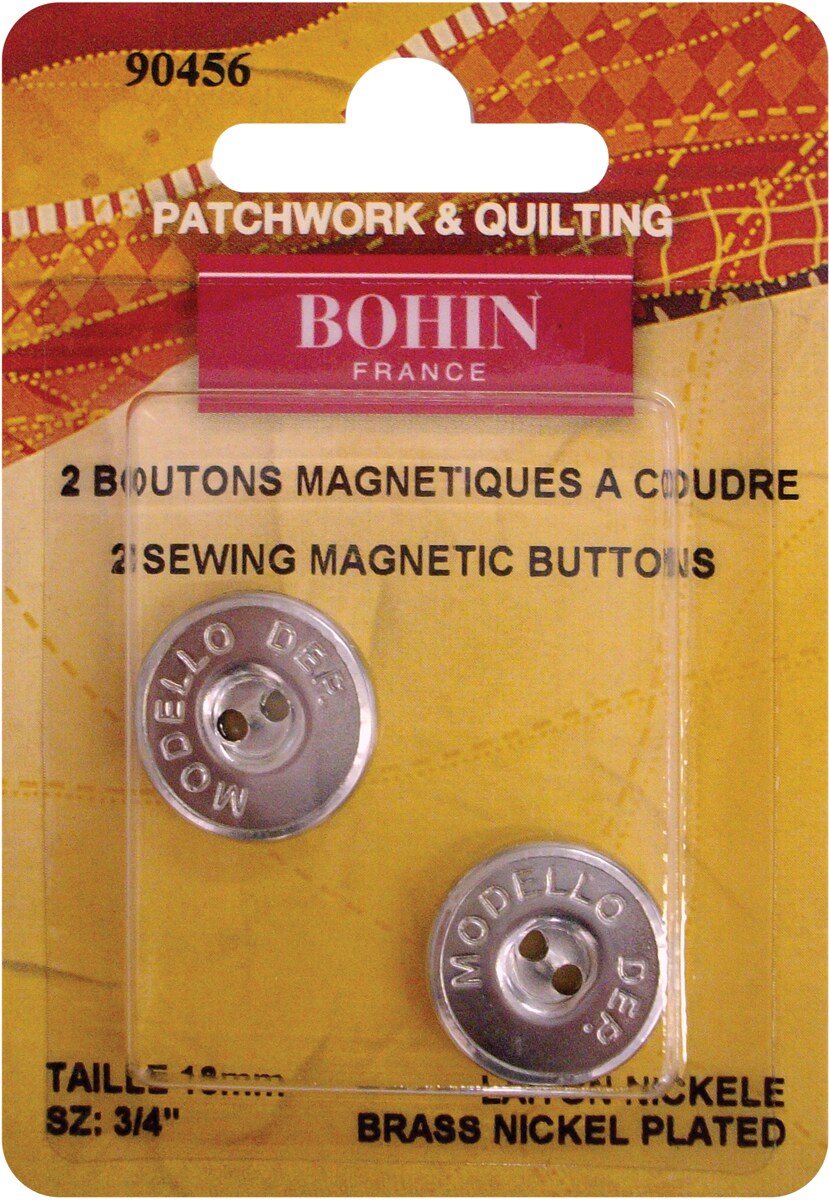 Bohin 3/4in Sew-on Magnetic Snaps (2pk) - Bronze : Sewing Parts Online