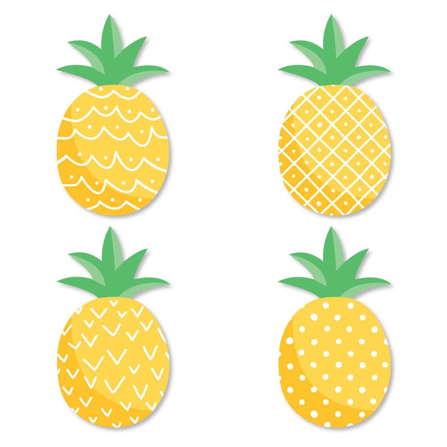 Big Dot of Happiness Tropical Pineapple - Diy Shaped Summer Party Cut-Outs - 24 Count