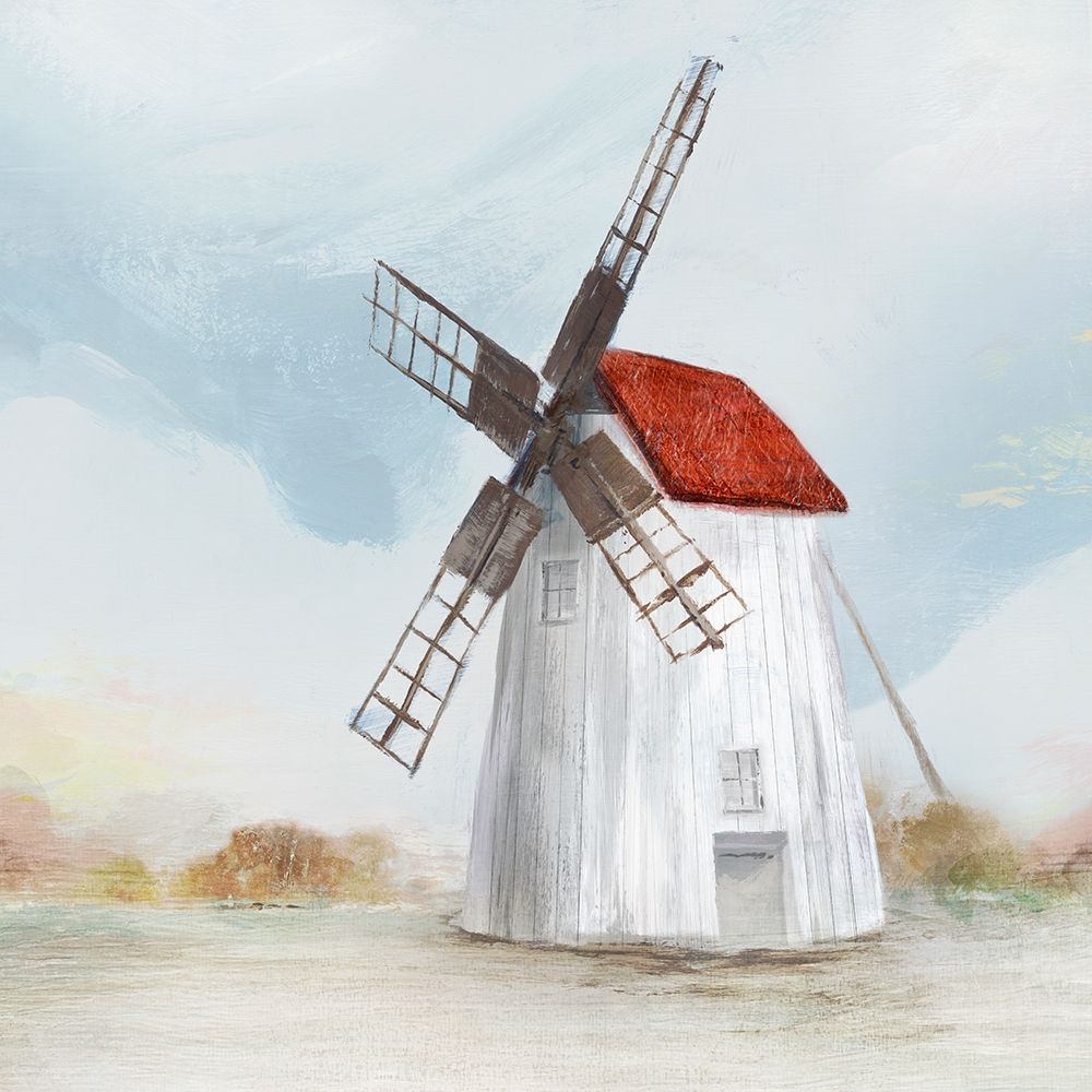Red Windmill II Poster Print by Isabelle Z - Item # VARPDXEZ133A