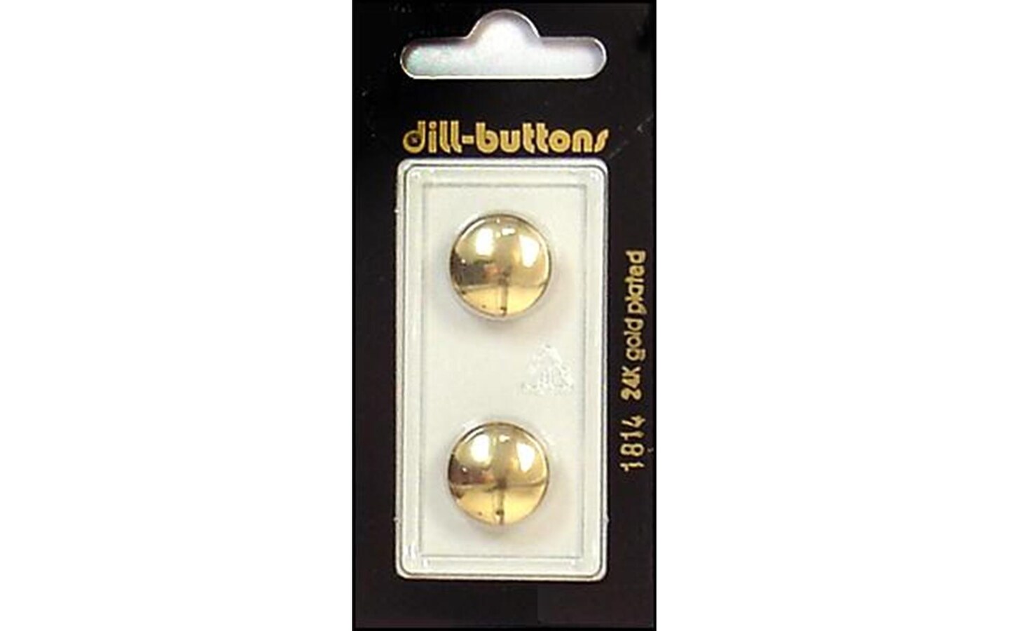 Dill Buttons 15mm 2pc Shank Gold
