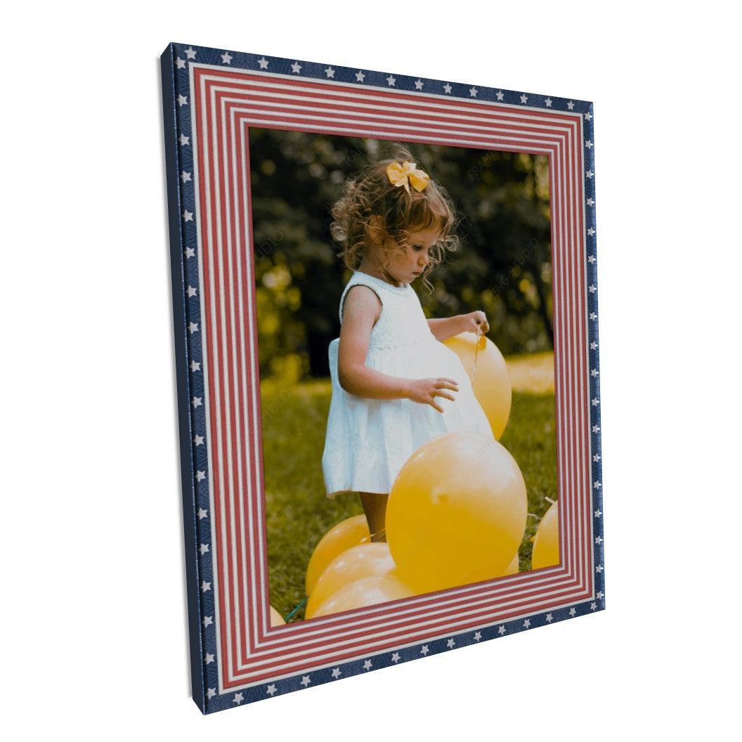 Red White and Blue Picture Frame Wall Hanging USA Framing