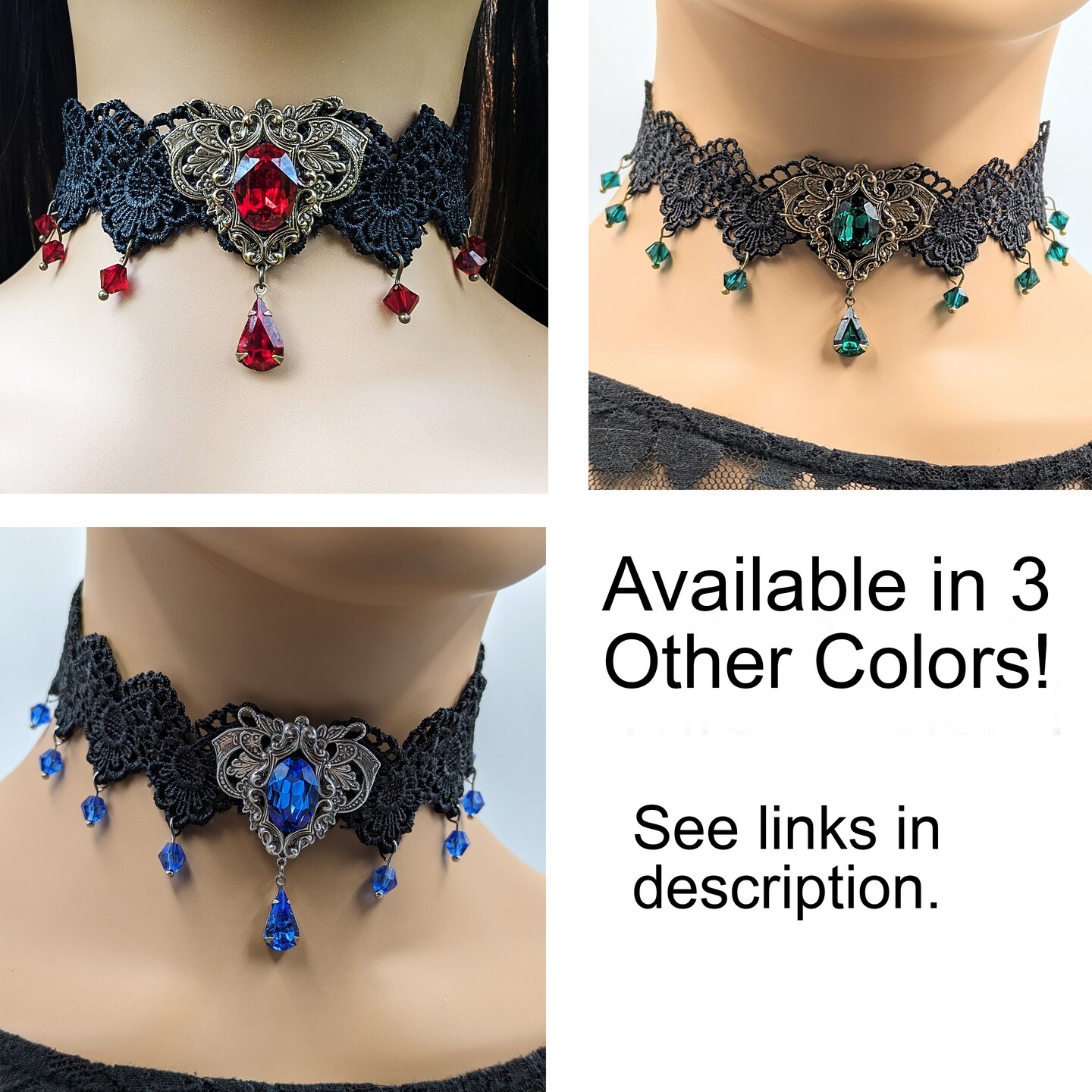 Vintage Amethyst Choker Necklace made with Swarovski