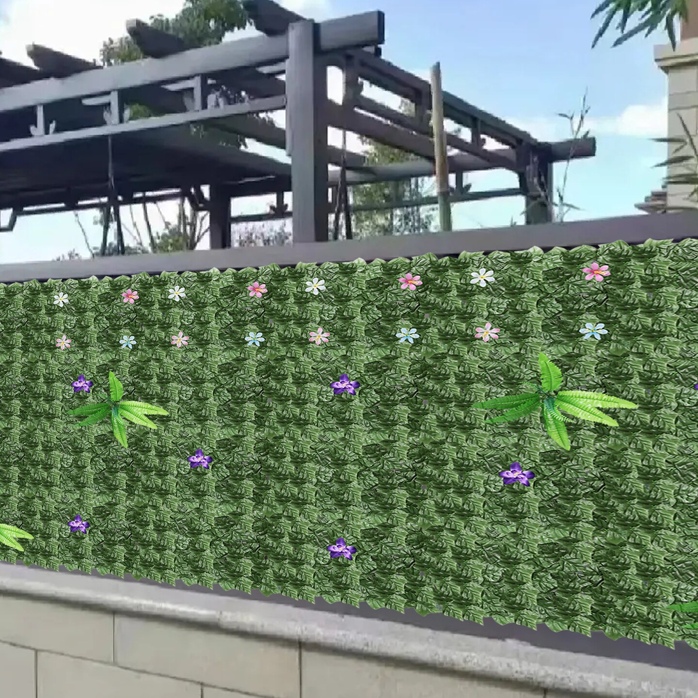 Artificial Ivy Privacy Fence Screen