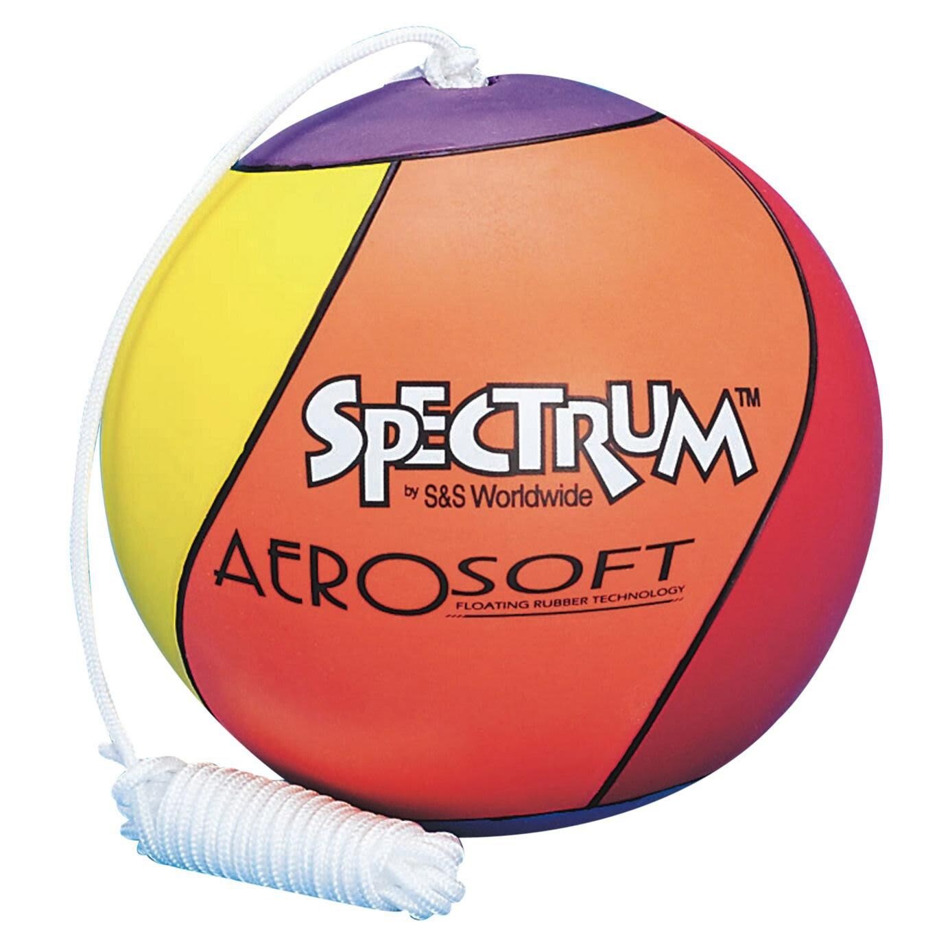 S&#x26;S Worldwide Spectrum Rainbow Soft Foamed Rubber Tetherball with Attached Rope.