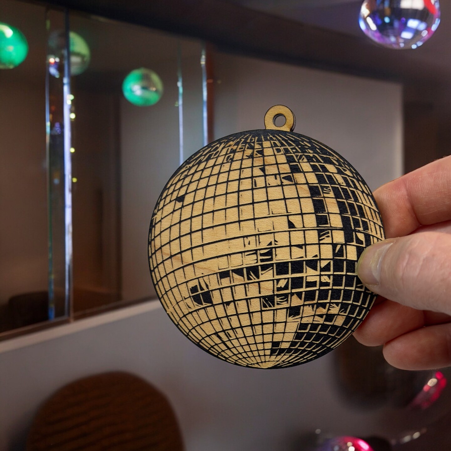 Ornament - Black - Disco Ball