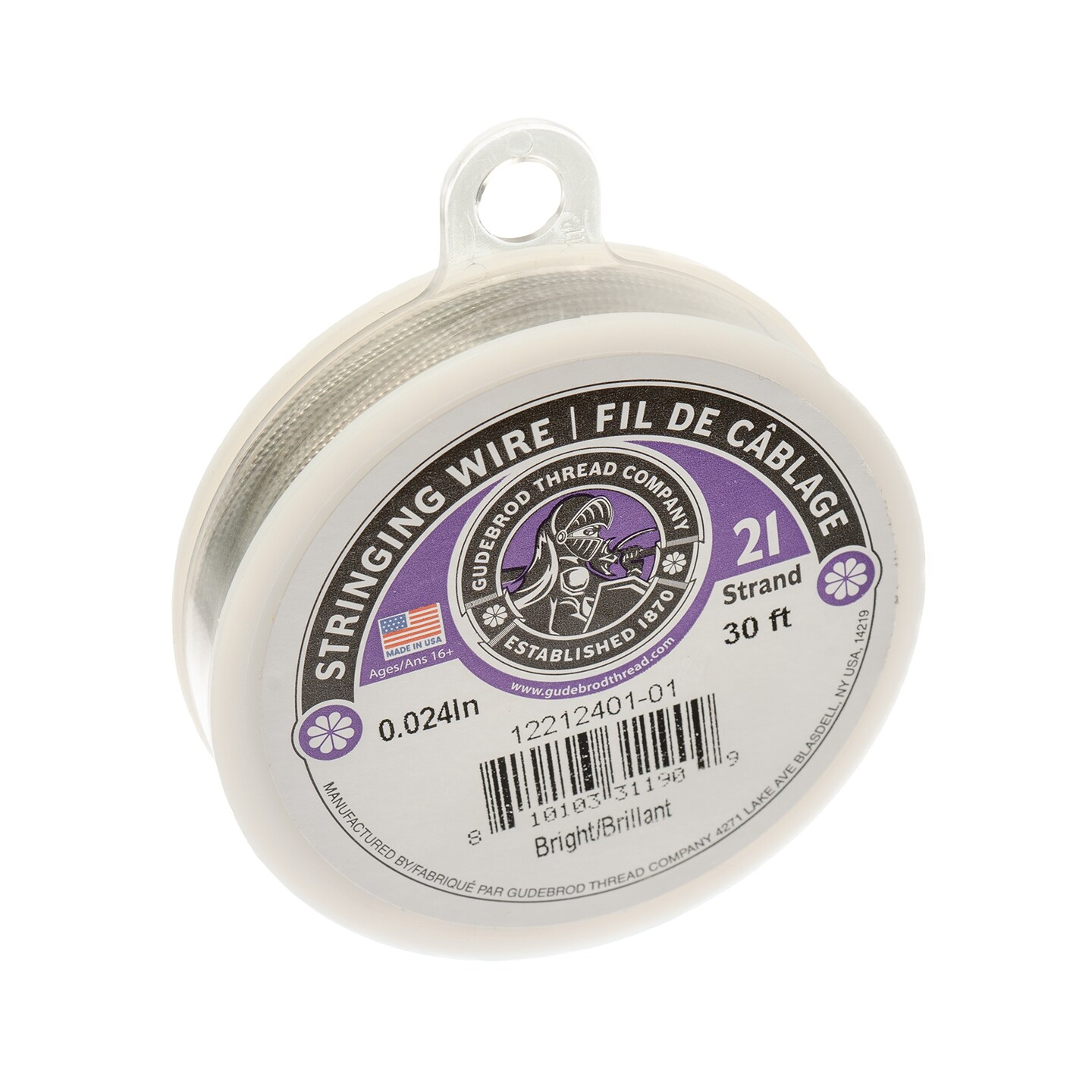 Gudebrod 21-Strand Stainless Steel Jewelry Wire | Made in USA