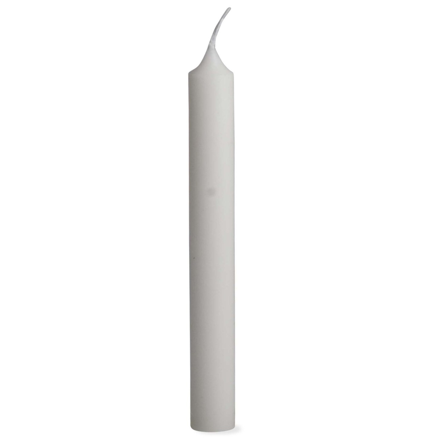 8&#x22; Straight Classic White Taper Paraffin Wax Candle