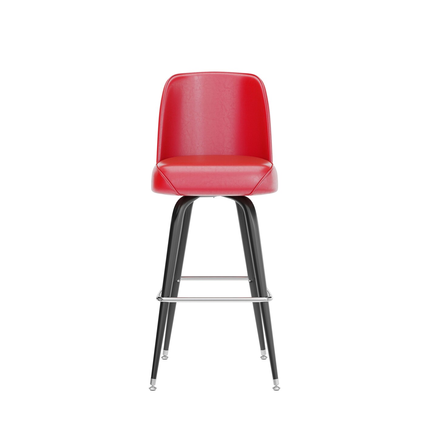 Emma and Oliver Metal Barstool with Swivel Bucket Seat