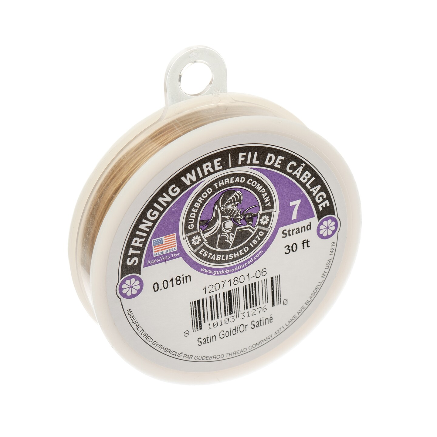 Gudebrod 0.018&#x22; 7-Strand Stainless Steel Jewelry Wire | Made in USA