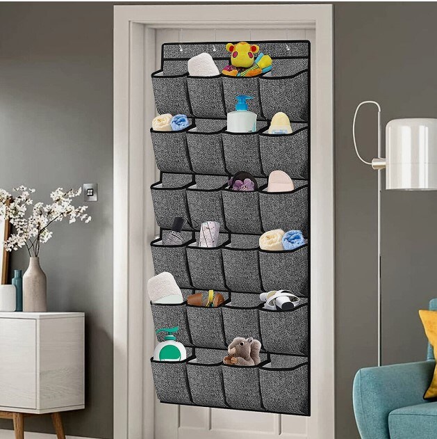 Over the Door Shoe Organizer Rack Hanging Storage Holder Hanger Bag Closet 24 Grids