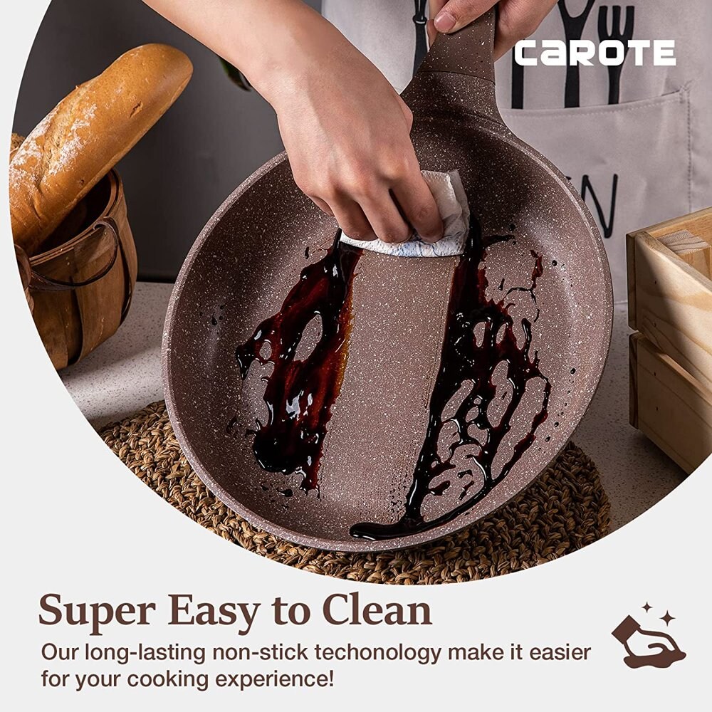 CAROTE Minimalist Nonstick Cookware 9 pcs
