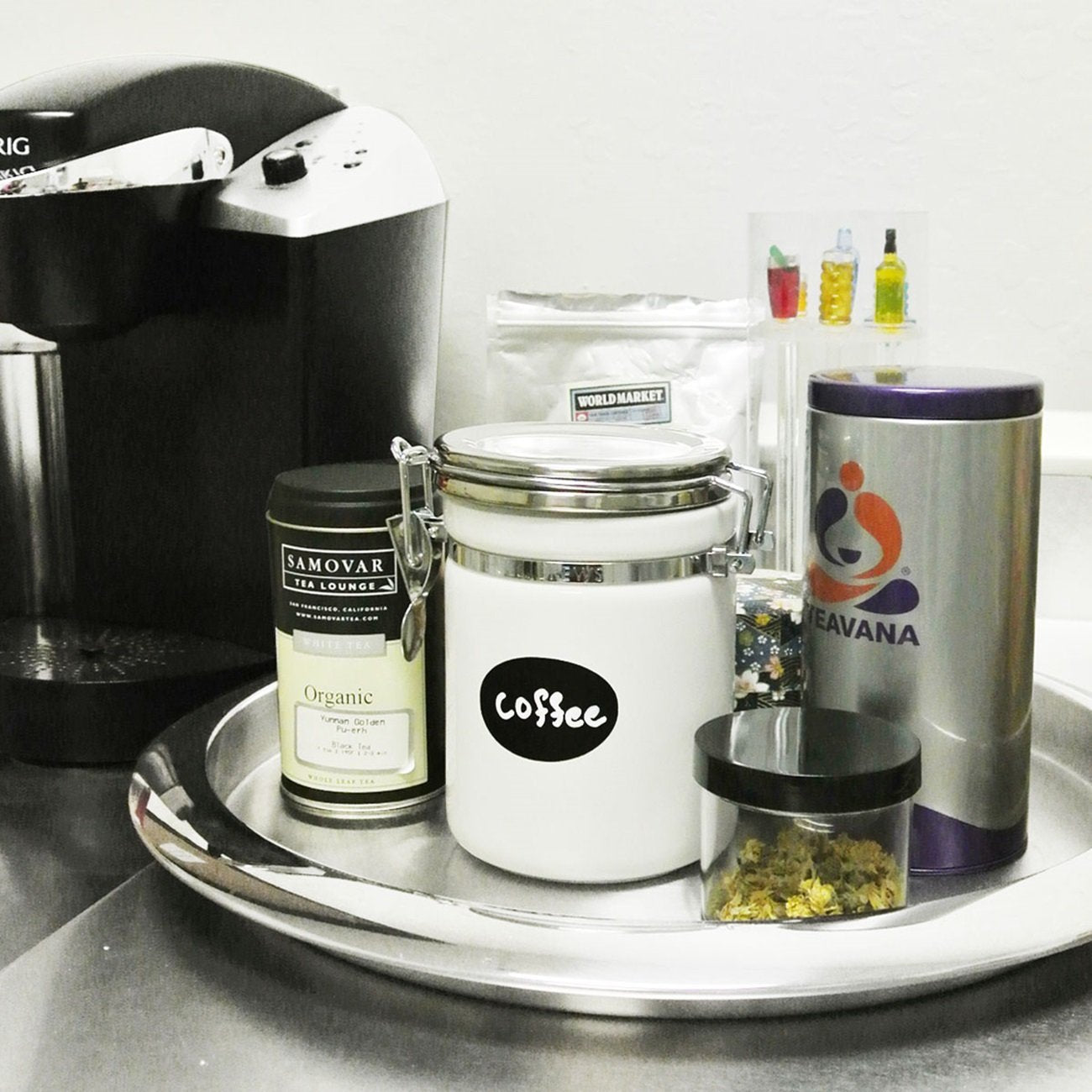 Wrapables Set of 64 Chalkboard Labels / Chalkboard Stickers - 2 &#x22; x 1.25 &#x22; With Chalk Marker