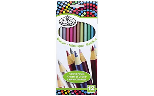 ROYAL BRUSH RTN-157 Metallic Colored Pencils-12/Pkg