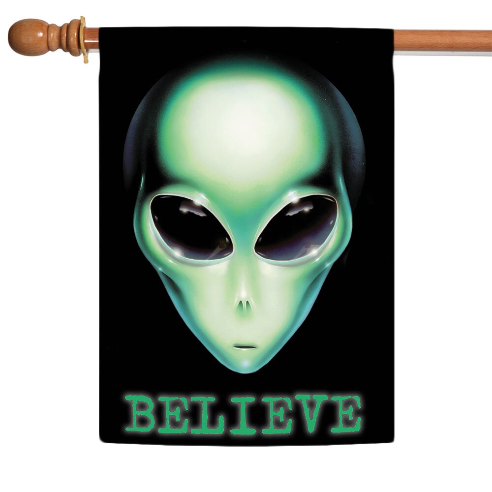 Believe Alien Decorative Ufo Flag