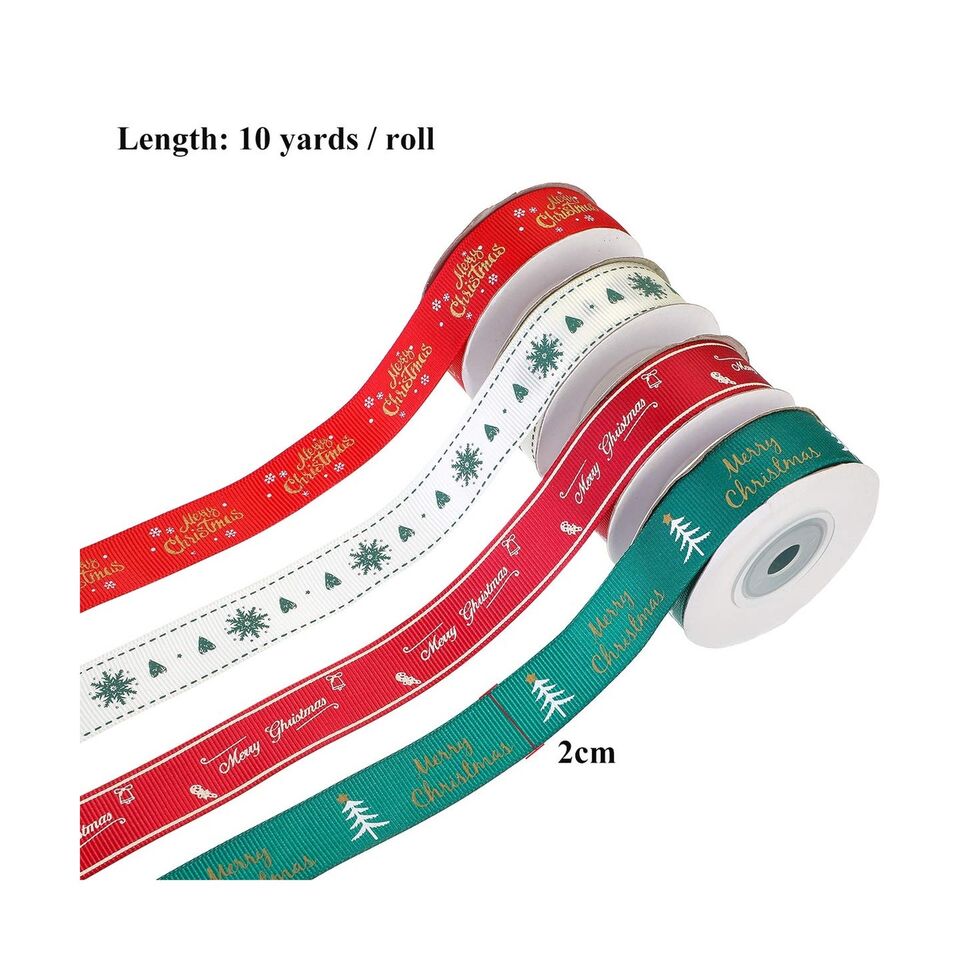 Kitcheniva Christmas Wrapping Ribbon 10 Yards/Roll