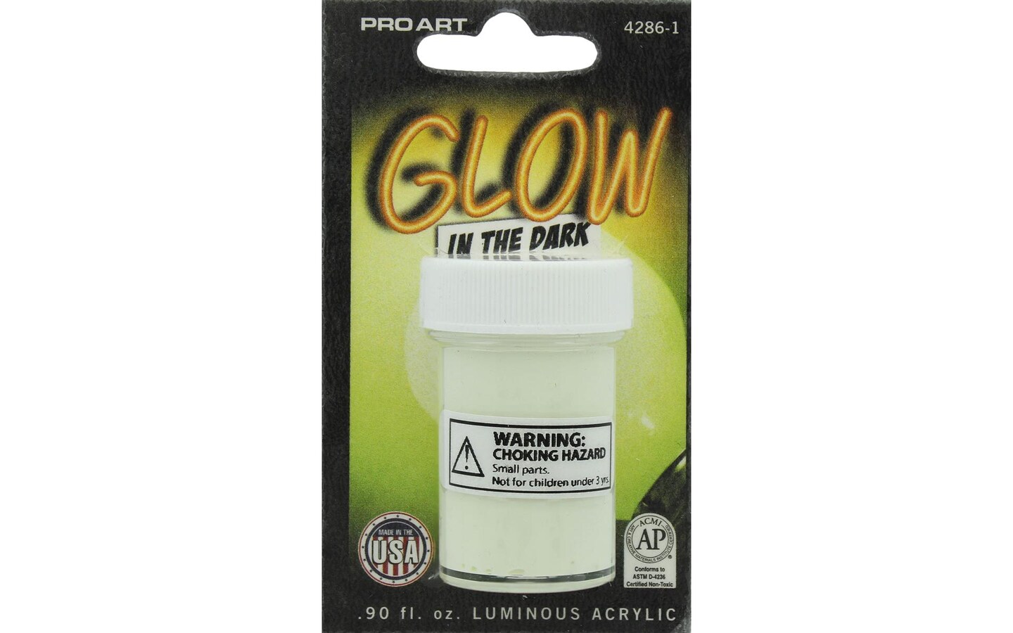 Pro Art Glow In Dark Acrylic Paint .9oz Luminous
