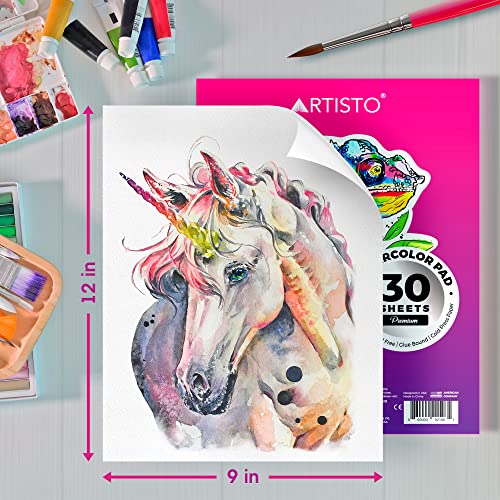 ARTISTO Watercolor Pads 9x12 , Pack of 2 (60 and 50 similar items