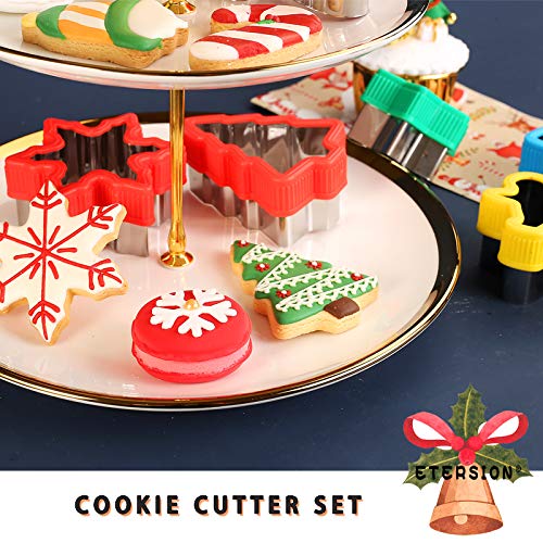 9 Pieces Christmas Cookie Cutters 2&#x22; to 3.5&#x22; Cookie Cutters Cookie Cutters Christmas Shapes