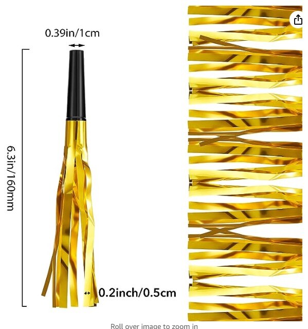 24 Pieces Gold Party Horns and Blowers for Kids and Adults Birthday Baby Shower 2023 Graduation Sporting Events Party Favors Supplies Noisemakers