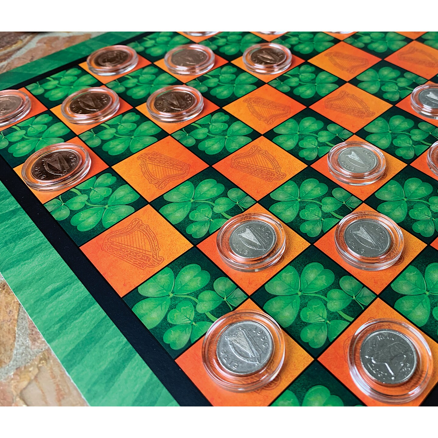 Irish Checker Coin Checker Set