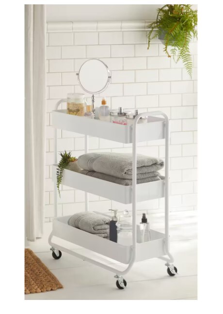 Multipurpose Utility Rolling Cart, Metal Durable Cart For Home and Office