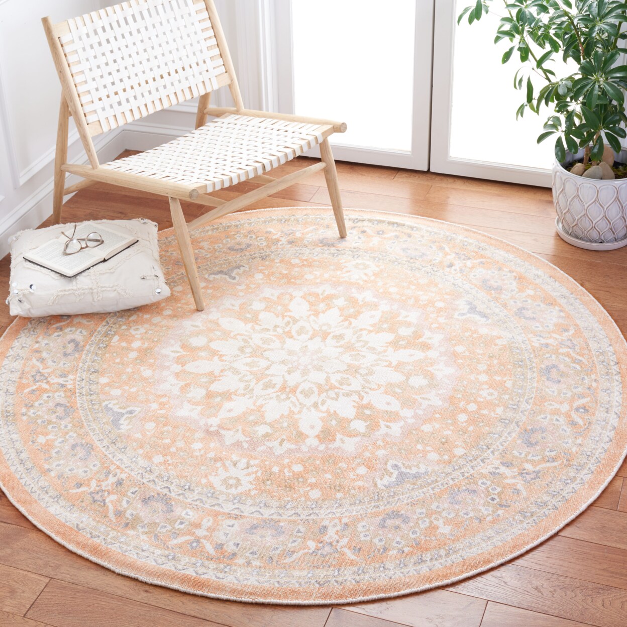 Safavieh Restoration Vintage Rvt710P Rust / Orange Rug Transitional Hand