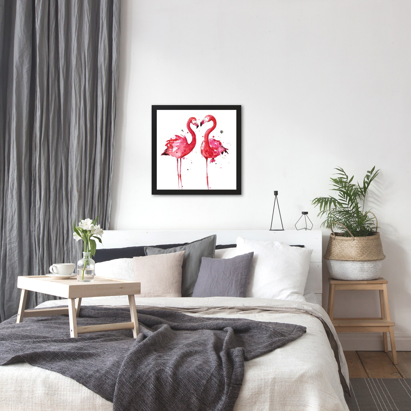 Pink Flamingos by Sam Nagel 8x8 Framed Print - Americanflat