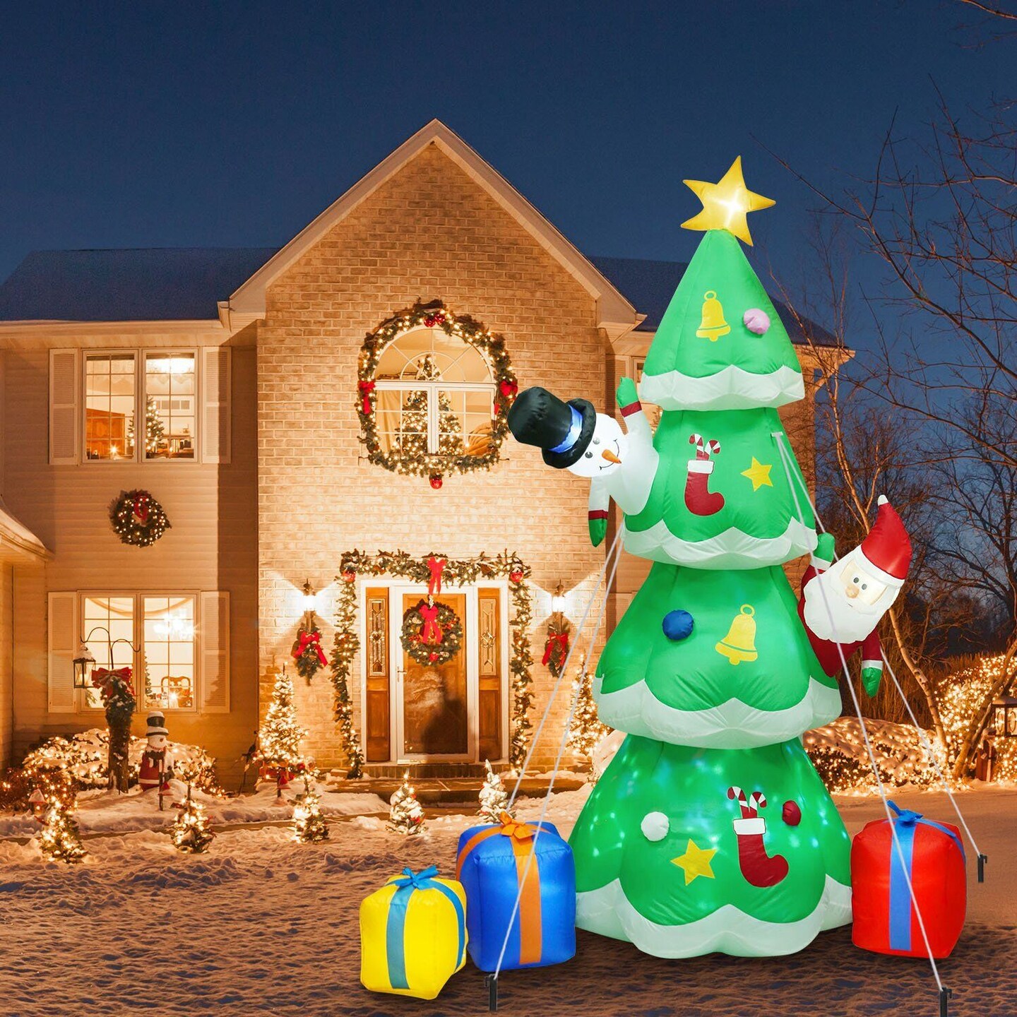 7FT Inflatable Christmas Tree with LED Lights