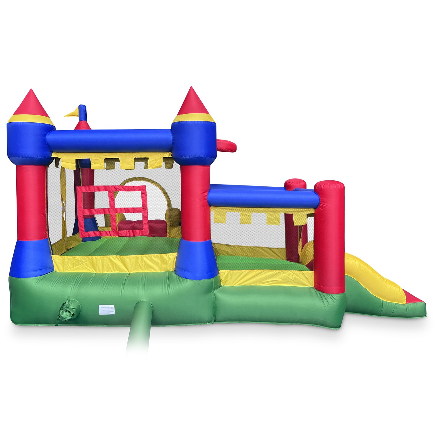 Cloud 9 Inflatable Castle Bounce House with Blower, Bouncer for Kids with Two Slides and Jumping Areas