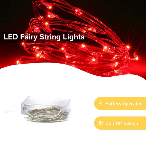 Perfect Holiday 30 LED Silver Copper Fairy String Lights - Battery Operated