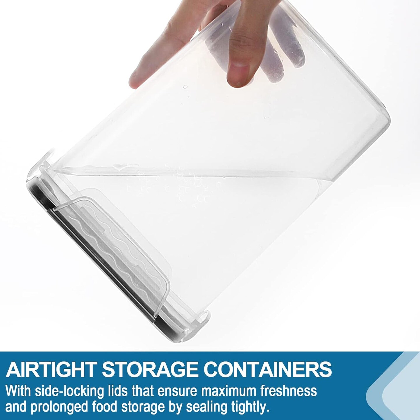 Large Tall Airtight Food Storage Containers, 10 PACK Plastic Airtight Kitchen &#x26; Pantry Organization, Ideal for Flour &#x26; Sugar - BPA-Free Plastic Canisters with Labels