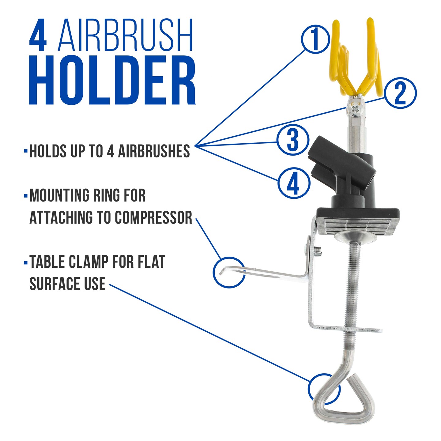 3 Master Airbrush Professional Multi-Purpose Airbrushing System Kit - G22,  S68, E91 Gravity & Siphon Feed Airbrushes, Hose, Air Compressor, Universal
