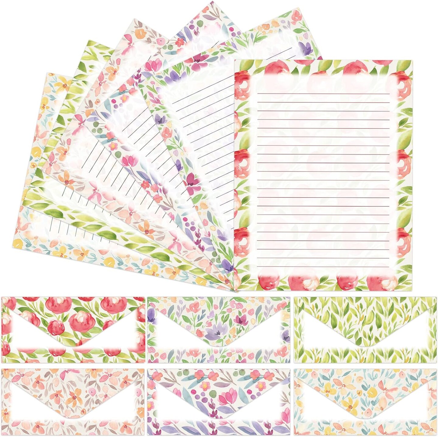 Kitcheniva Floral Stationary Paper with Envelopes