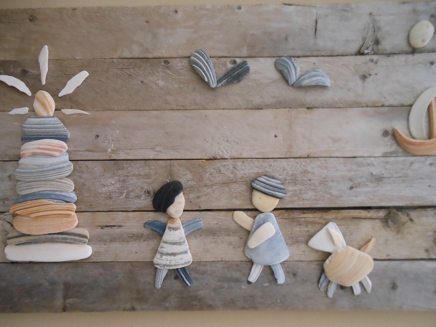 Driftwood Wall Art | Walk on the Beach with Me... Beach Decor | Long Island NY Shells - Driftwood | Rustic Coastal Beach Cottage Art product 4
