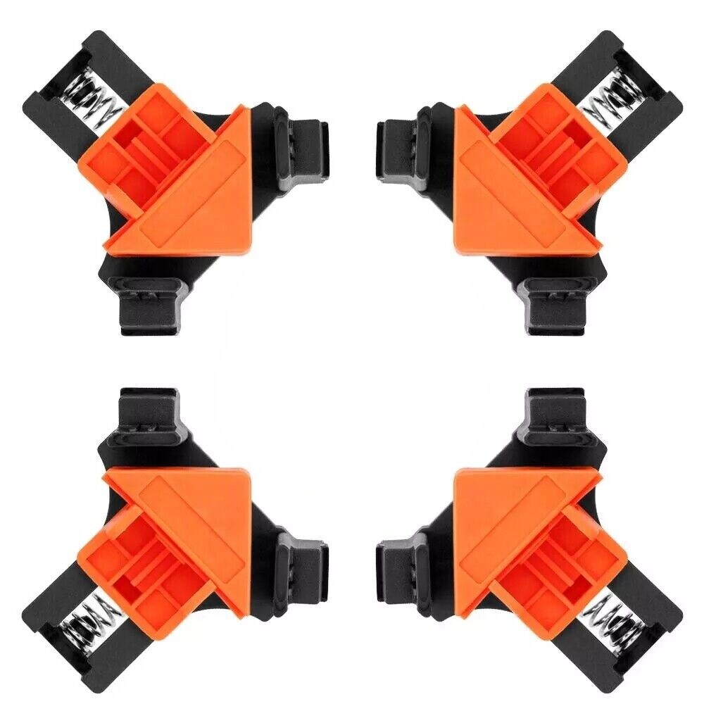 Kitcheniva 4 Pcs 90 Degree Right Angle Clip Clamps Woodworking Hand Tools