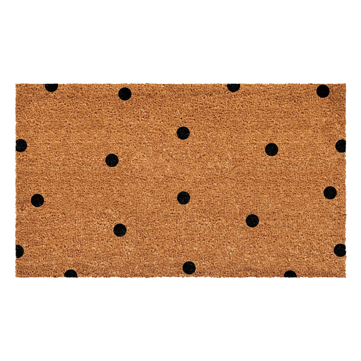 Black Polka-Dots Doormat