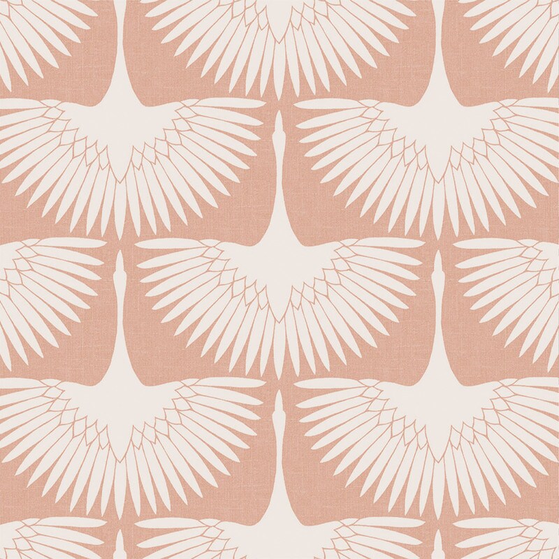 Tempaper &#x26; Co. x Genevieve Gorder Feather Flock Removable Peel and Stick Wallpaper, Blush, 28 sq. ft.
