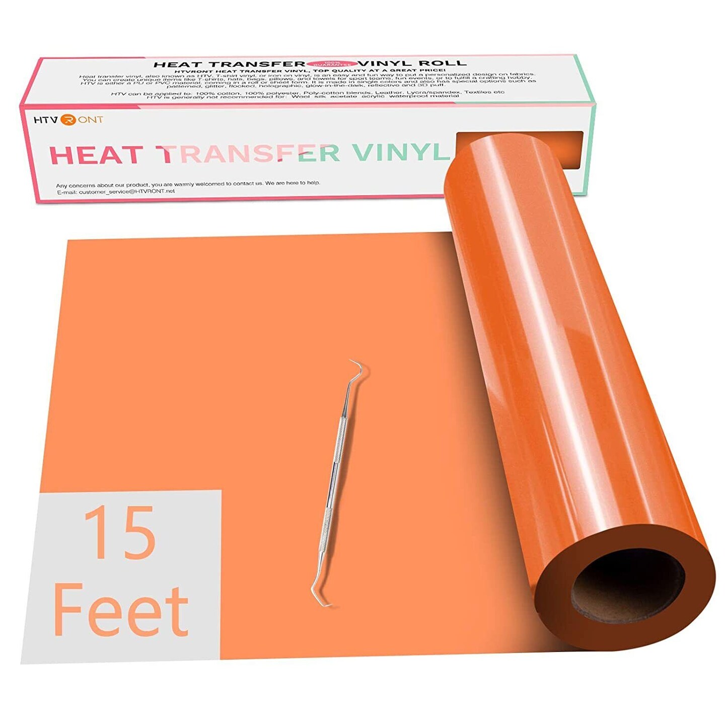  HTVRONT Heat Transfer Vinyl Red HTV Rolls - 12 X