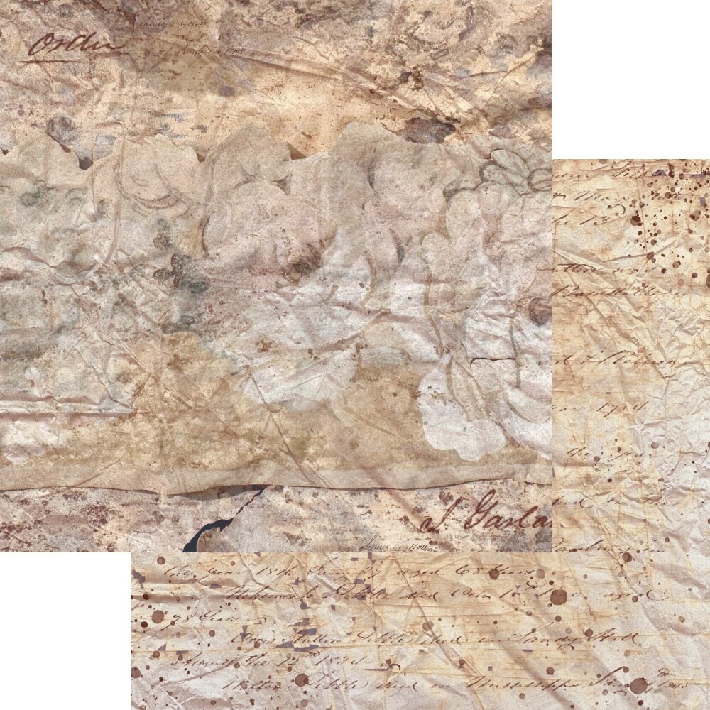 Elizabeth Crafts Double-Sided Cardstock Pack 12"X12"-Abandoned Papers