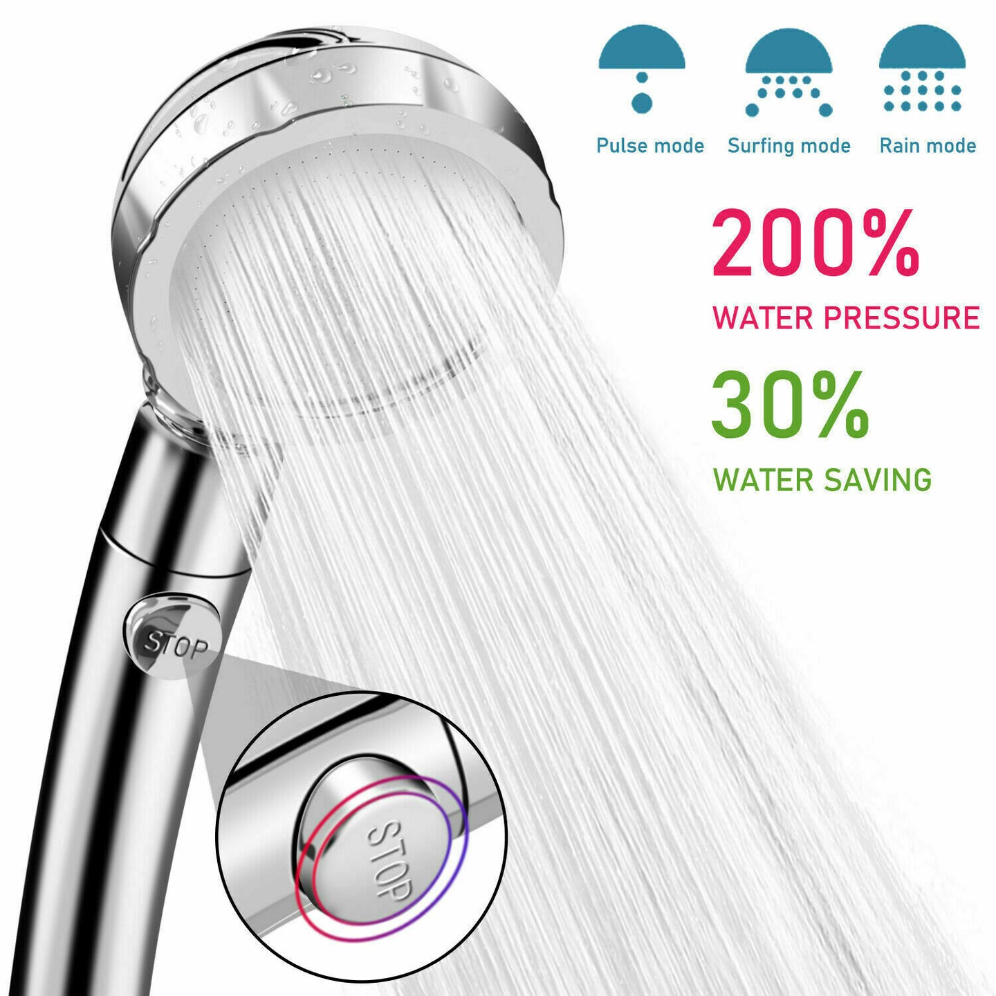 High Quality Shower Head with 3 Mode